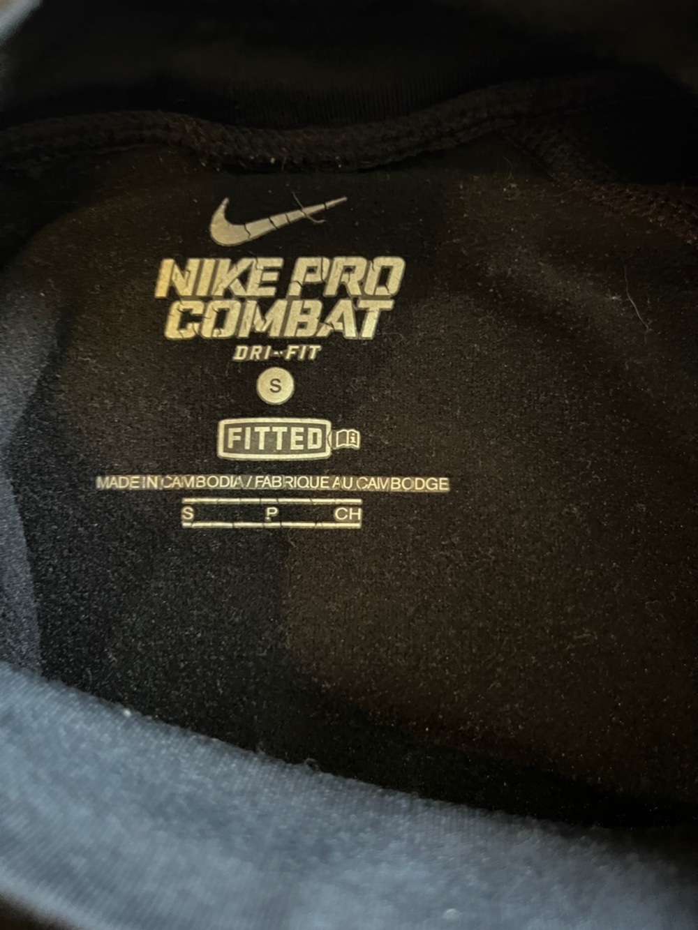 Nike Pro Combat Dri-FIT Fitted Top - Black. Great for spring or fall sports